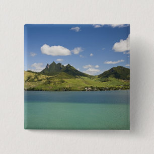 Arial view of Lion Mountain, South East 2 Inch Square Button