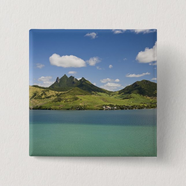 Arial view of Lion Mountain, South East 2 Inch Square Button (Front)