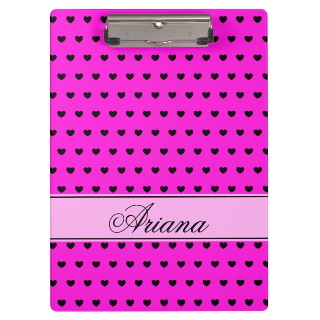 Ariana - Custom Name Template, Striking Pink Clipboard (Front)