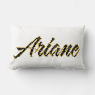 Ariane Black Gold Lettering Oreiller