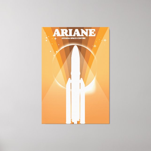 Ariane Guiana Space Centre space art Canvas Print (Front)