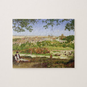 Ariccia, Italy, 1860 (oil on panel) Jigsaw Puzzle