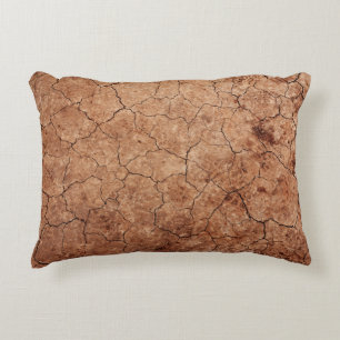Arid cracked erosion cracks desert accent pillow