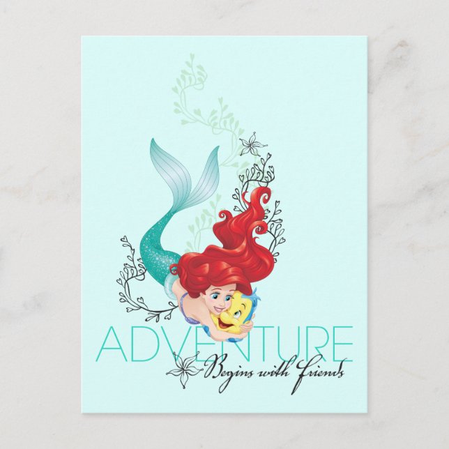 Ariel | Adventure Begins With Friends Postcard (Front)