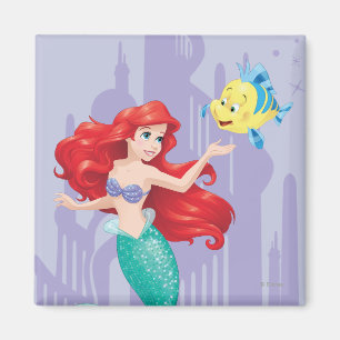 Ariel and Flounder Magnet