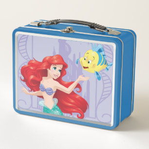 Ariel and Flounder Metal Lunch Box