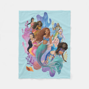 Ariel and her Family Fleece Blanket