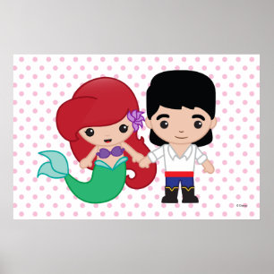 Ariel and Prince Eric Emoji 3 Poster