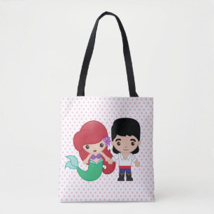 Ariel and Prince Eric Emoji Tote Bag