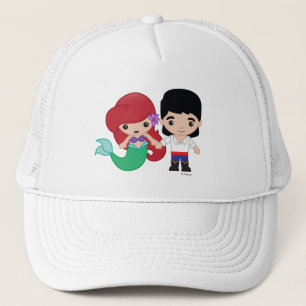 Ariel and Prince Eric Emoji Trucker Hat