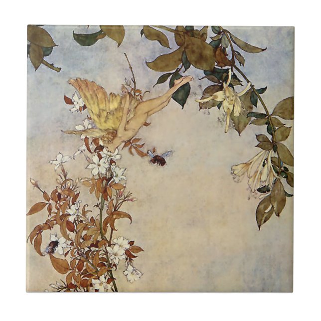 “Ariel and the Bee” by Edmund Dulac Tile (Front)