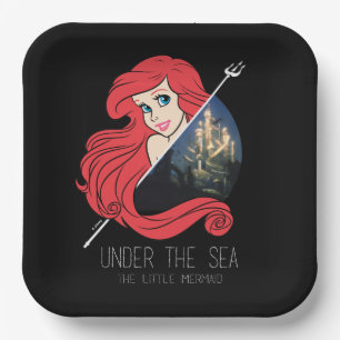 Ariel Atlantis Graphic - Under The Sea Paper Plate