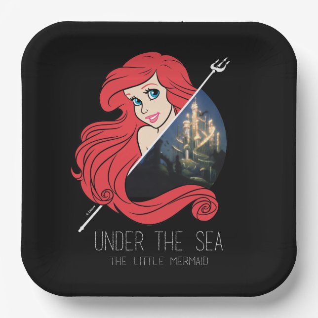 Ariel Atlantis Graphic - Under The Sea Paper Plate (Front)