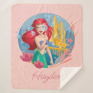 Ariel Bubble Badge Sherpa Blanket