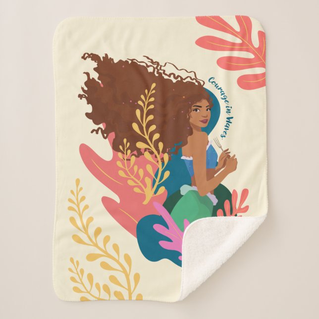 Ariel Courage in Waves Sherpa Blanket (Front)