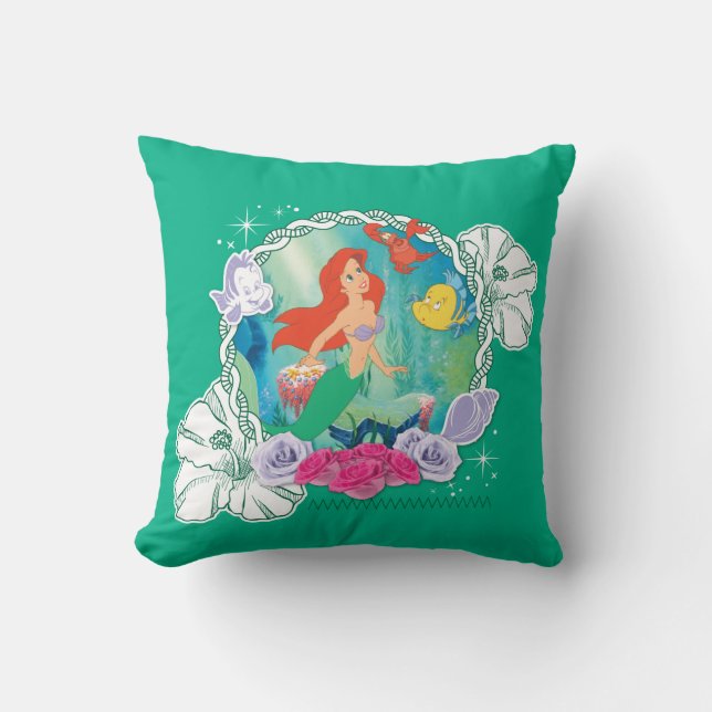 Ariel - Curious 2 Throw Pillow (Front)