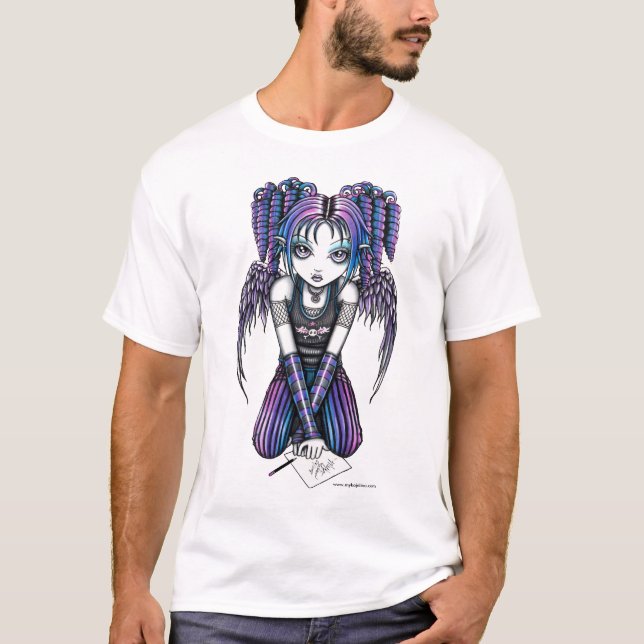 Ariel Cute Emo Drawing Fairy Kids Top (Front)