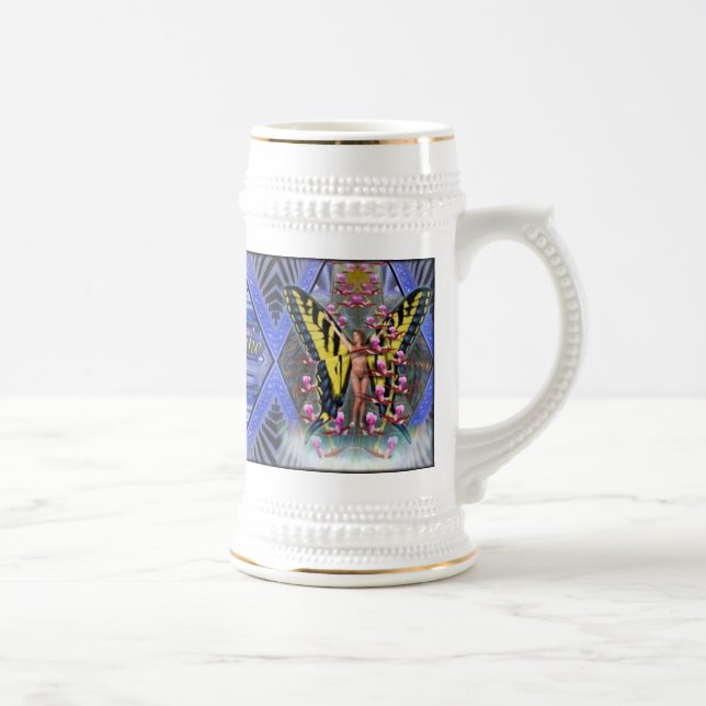 Ariel Daske Floral Vine Beer Stein (Right)
