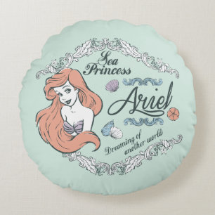 Ariel Dreaming of Another World Round Pillow