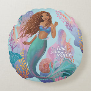 Ariel Find Your Voice Round Pillow