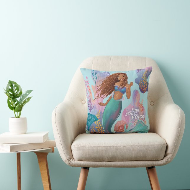 Ariel Find Your Voice Throw Pillow (Chair)