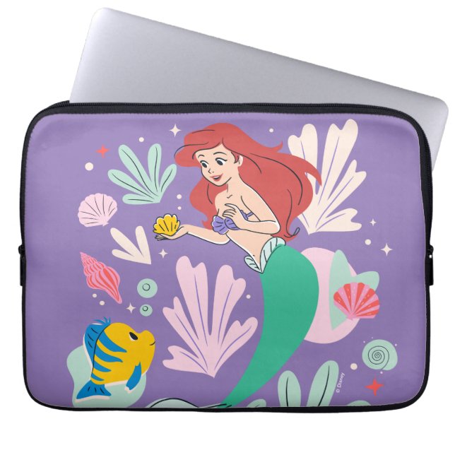 Ariel & Flounder’s Undersea Shell-abration! Laptop Sleeve (Front)