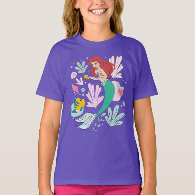 Ariel & Flounder’s Undersea Shell-abration! T-Shirt (Front)