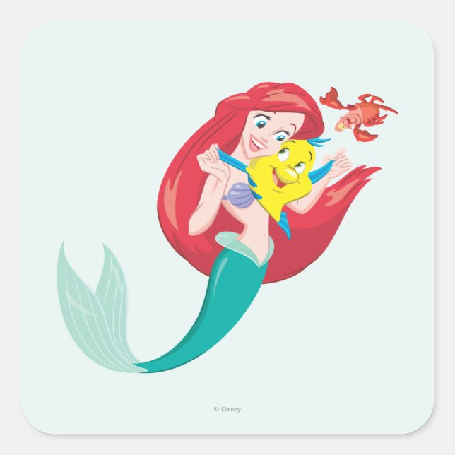 Ariel & Friends Square Sticker (Front)