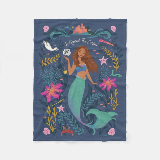 Ariel Go Beyond the Surface Fleece Blanket (Front)