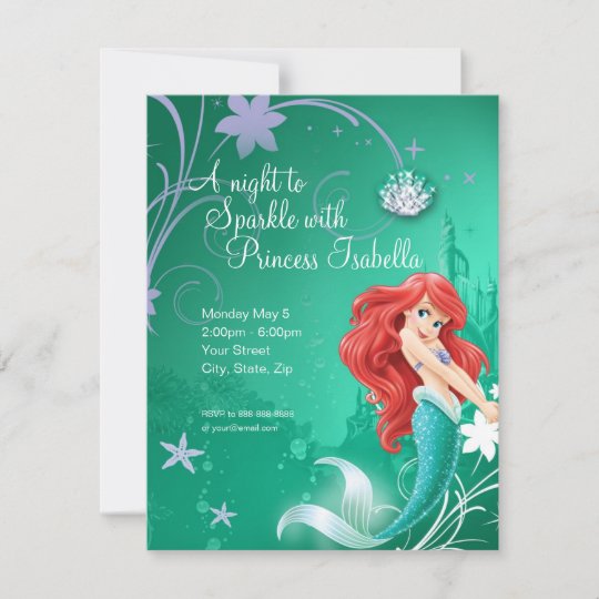 Ariel Invitation D Anniversaire De La Petite Sire Zazzle Ca