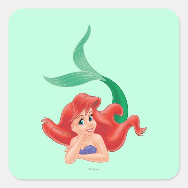 Ariel Laying Down Square Sticker (Front)
