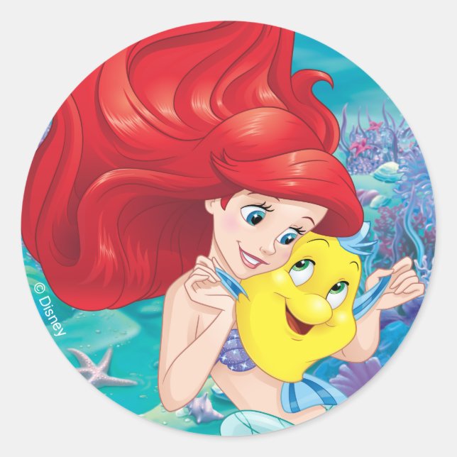 Ariel | Make Time For Buddies Classic Round Sticker (Front)