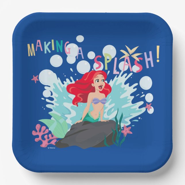 Ariel | Making A Splash! Paper Plate (Front)