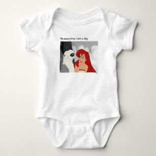 Ariel & Max Meme "Me Every Time I See A Dog" Baby Bodysuit