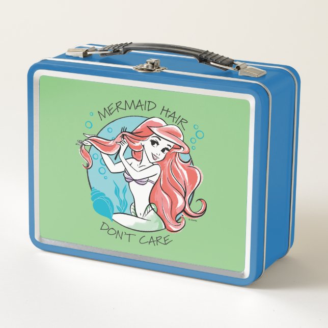 Ariel "Mermaid Hair Don't Care" Metal Lunch Box (Front)