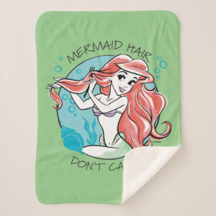 Ariel "Mermaid Hair Don't Care" Sherpa Blanket