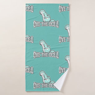 Ariel mermaid party Blue Bath Towel Set