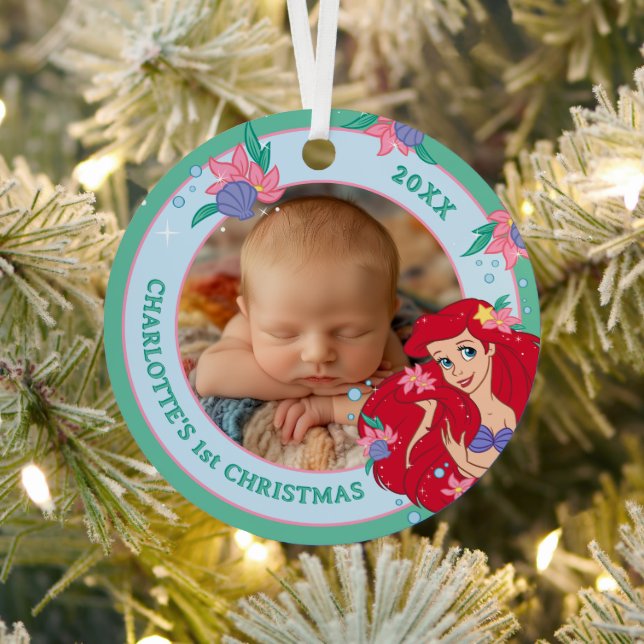 Ariel Ocean Beauty Bloom Metal Ornament (Insitu)