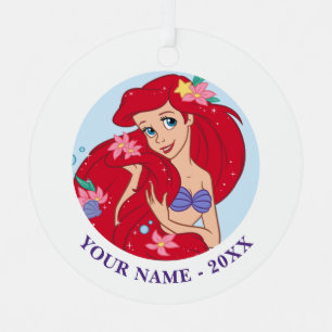 Ariel Ocean Beauty Bloom Metal Ornament