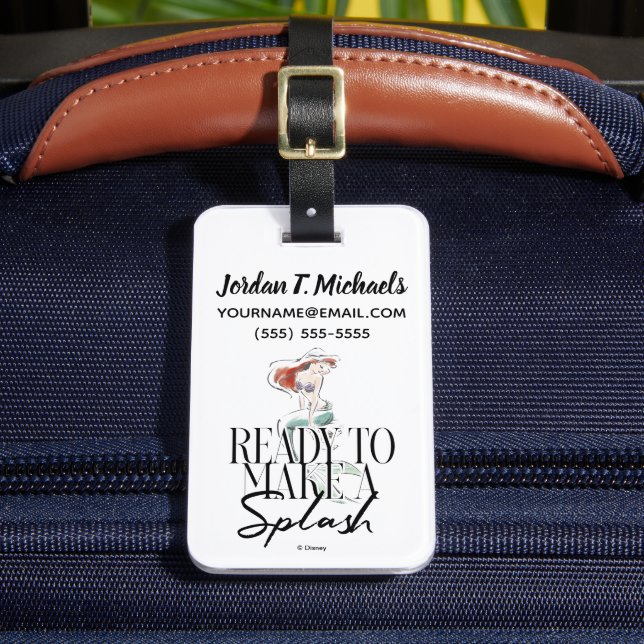 Ariel | Ready To Make A Splash Luggage Tag (Front Insitu 2)