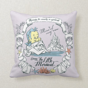 Ariel   Ready to Make a Splash Throw Pillow
