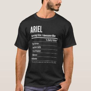 Ariel Serving Size Nutrition Label Calories T-Shirt