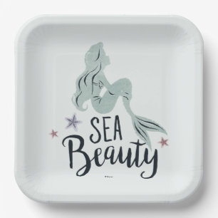 Ariel Silhouette "Sea Beauty" Paper Plate
