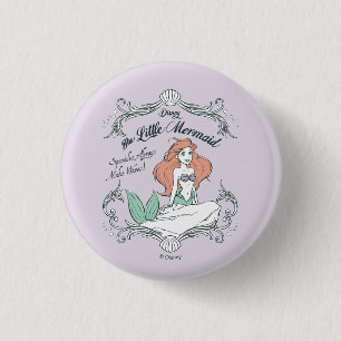 Ariel   Sparkles Always Make Waves 1 Inch Round Button