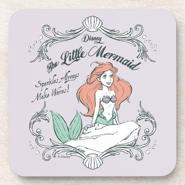 Ariel | Sparkles Always Make Waves Coaster (Front)