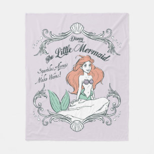 Ariel Sparkles Always Make Waves Fleece Blanket