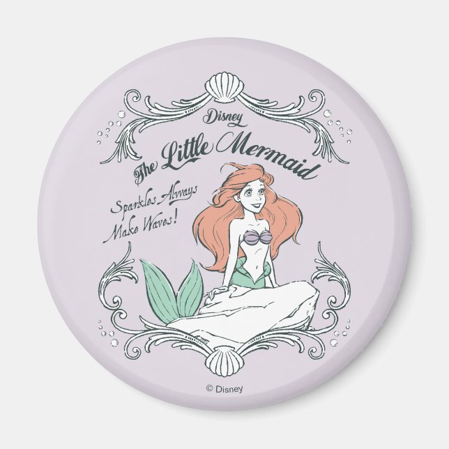 Ariel | Sparkles Always Make Waves Magnet (Front)