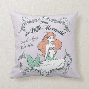 Ariel Sparkles Always Make Waves Throw Pillow