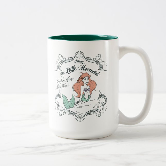 Ariel | Sparkles Always Make Waves Two-Tone Coffee Mug (Right)