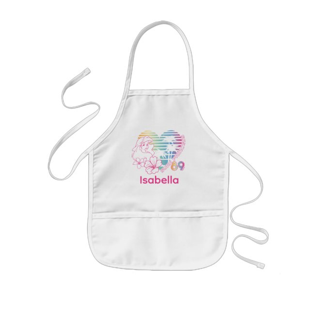Ariel Surf Princess 89 Tropical Heart Kids Apron (Front)